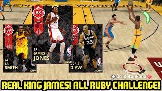 THE REAL KING JAMES JONES RUBY ONLY CHALLENGE NBA 2K18 MYTEAM GAMEPLAY