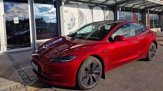 All New Tesla Model 3 Refresh Ultra Red SR  Visual Review and Test Drive