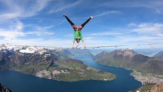 Breakdance in the Sky - Crazy Highline Freestyle Moves