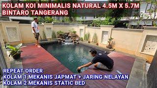 KOLAM IKAN KOI MINIMALIS NATURAL 42 TON  BINTARO TANGERANG