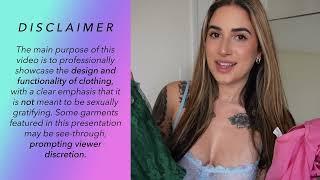4K TRANSPARENT Nightgown Dresses TRY ON with Mirror View   Alanah Cole TryOn