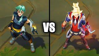 Heartsteel Ezreal vs Battle Academia Ezreal Skins Comparison League of Legends