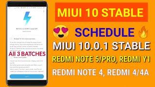 Miui 10 Global Stable update schedule  Miui 10.0.1 update for Redmi Y2 miui 10 stable release date