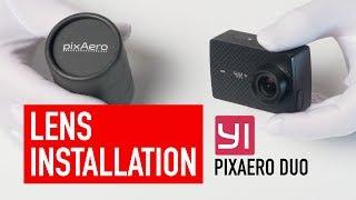 Yi 4K Action Camera lens replacement and focus ring with Pixaero DUO lens