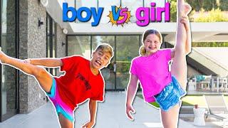 BOY vs GIRL Gymnastics & Strength Challenge ft Royalty Family
