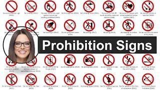 Prohibition Signs  Health and Safety at Work  Animated with Voice
