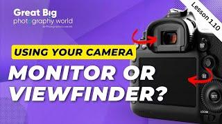 Using Your Camera Monitor or Viewfinder  Lesson 1.10