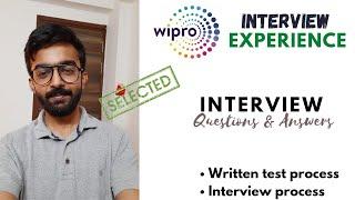 Wipro Interview experience  Wipro Elite NLTH 2022  Interview Questions & Answers  Wipro NLTH 2022