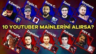 10 YOUTUBER MAİNLERİ ÇEKTİK EFSANE 5v5 YOUTUBER KAPIŞMASI  Barış Can