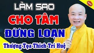 Tâm SANH theo Cảnh làm sao cho đừng loạn Tâm? - Thầy Thích Trí Huệ