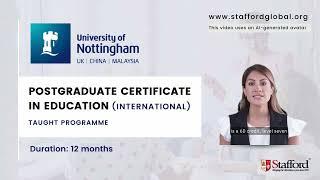 University of Nottingham - Postgraduate Certificate in Education  PGCE International