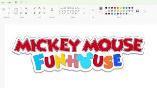 How to draw the Mickey Mouse Funhouse logo using MS Paint  How to draw on your computer