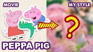 Engsub How To Draw PEPPA PIG  Semi Realistic Style  Huta Chan