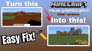 Minecraft Visual GraphicTexture Glitches in older versions.. How to fix