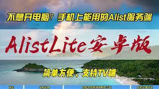 不想开电脑？手机上能用的Alist服务端AlistLite安卓版支持TV端