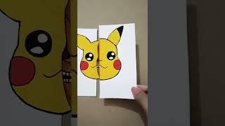 huggy wuggy Pikachu scary paper craft #huggywuggy #pikachu #longlegs #art #creative #shorts