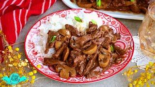 BEEF AND MUSHROOM STIR-FRY