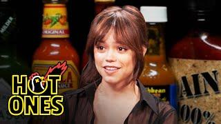 Jenna Ortega Doesn’t Flinch While Eating Spicy Wings  Hot Ones