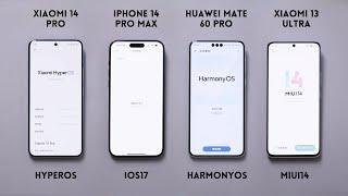 HyperOS vs iOS 17 vs HarmonyOS vs MIUI 14  FULL COMPARISON