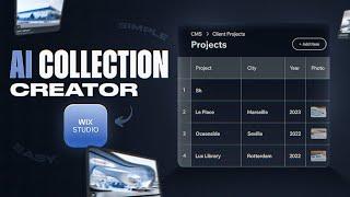 Build Collections in Seconds with the AI Collection Creator in Wix Studio