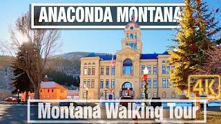 Walking Tour of Anaconda Montana -  4K - City Walks - Virtual Walk Treadmill Walking Scenery