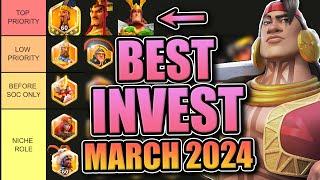 Legendary Investment Tier List F2P & Low Spend -- Open Field Rise of Kingdoms March 2024