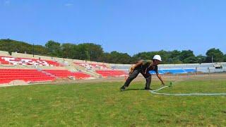 BERKELAS‼️SINGLE SEAT TERPASANGRUMPUT DIGANTI STANDAR FIFARENOVASI STADION GELORA KARTINIGBK