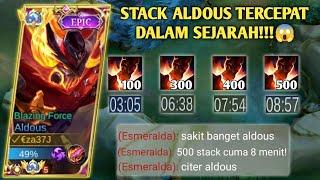 ALDOUS 500 STACK CUMA 8 MENIT GINI RAHASIANYA  ALDOUS BEST BUILD 2023 - MOBILE LEGENDS