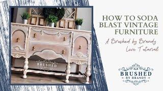How to soda blast vintage furniture to remove finishes in detailed areas