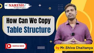 Oracle SQL Tutorial How to Duplicate Table Structure  NareshIT #oraclesql