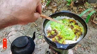 You can eat your fingers with this food Secret of Traditional Cooking Zucchini with ASMR in nature