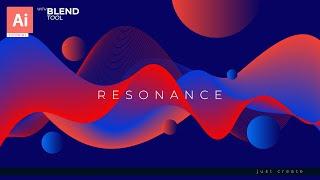 How to Create Abstract Background in Adobe Illustrator with Blend Tool  EPS.05