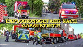 EXPLOSIONSGEFAHR AUSTRITT VON GAS - FEUERWEHR + WERKFEUERWEHR + RETTUNGSDIENST -  BADEN-BADEN