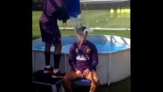 Tom Ince does the ALS Ice Bucket Challenge