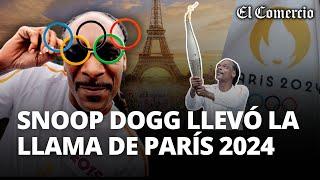SNOOP DOGG ovacionado en el relevo de la ANTORCHA OLÍMPICA de PARÍS 2024  El Comercio