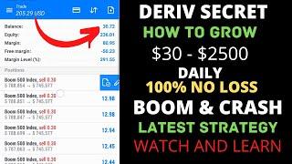 100% NO LOSS BOOM AND CRASH SPIKE STRATEGY. LIVE TRADE. FOR SMALL ACCOUNTS. Beginners strategy