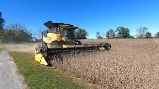 Seeding Pasture & Combining Soybeans