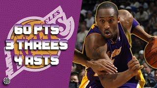 Kobe Bryant 60 pts 3 threes 4 asts vs Grizzlies 0607 season