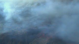 Aerial video Fairview Fire in Hemet