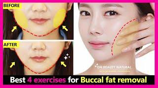 Best 4 exercises for Buccal Fat Cheek fat Removal naturally. How to lose Face fat without surgery.