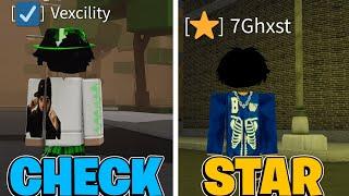 Checkmark Vs Star in Roblox Da Hood...