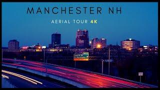 Downtown Manchester NH - 4K AERIAL DRONE