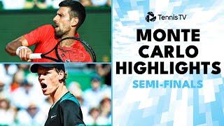 Sinner & Tsitsipas Play EPIC Djokovic Takes On Ruud  Monte-Carlo 2024 Highlights Semi-Finals