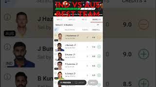 IND vs AUS Dream 11 Prediction  India vs Australia Dream 11 Team  #shorts