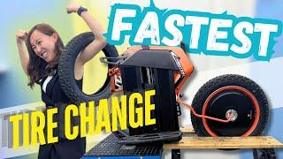 InMotion V14 - Tire Change FASTEST & EASIEST ONE YET