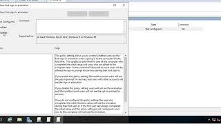 How to search GPO policy with filter option  Disable First Sign Animation