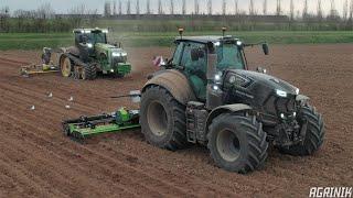 Harrowing in Belluco Farm  DEUTZ-FAHR 8280 TTV + NEW MORENI M.A.-H 3D 6.000 