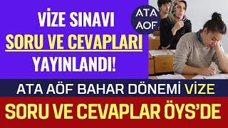 Ata Aöf Bahar Dönemi Ara Sınavı Soruları ve Cevapları Yayınlandı. Sonuçlar Ne Zaman Açıklanır?