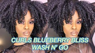 CURLY HAIR ROUTINE FT. CURLS BLUEBERRY BLISS WASH N GO 4A 3C