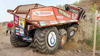 Massive 8x8 Truck Bends Itself to Climb a Giant Hill 